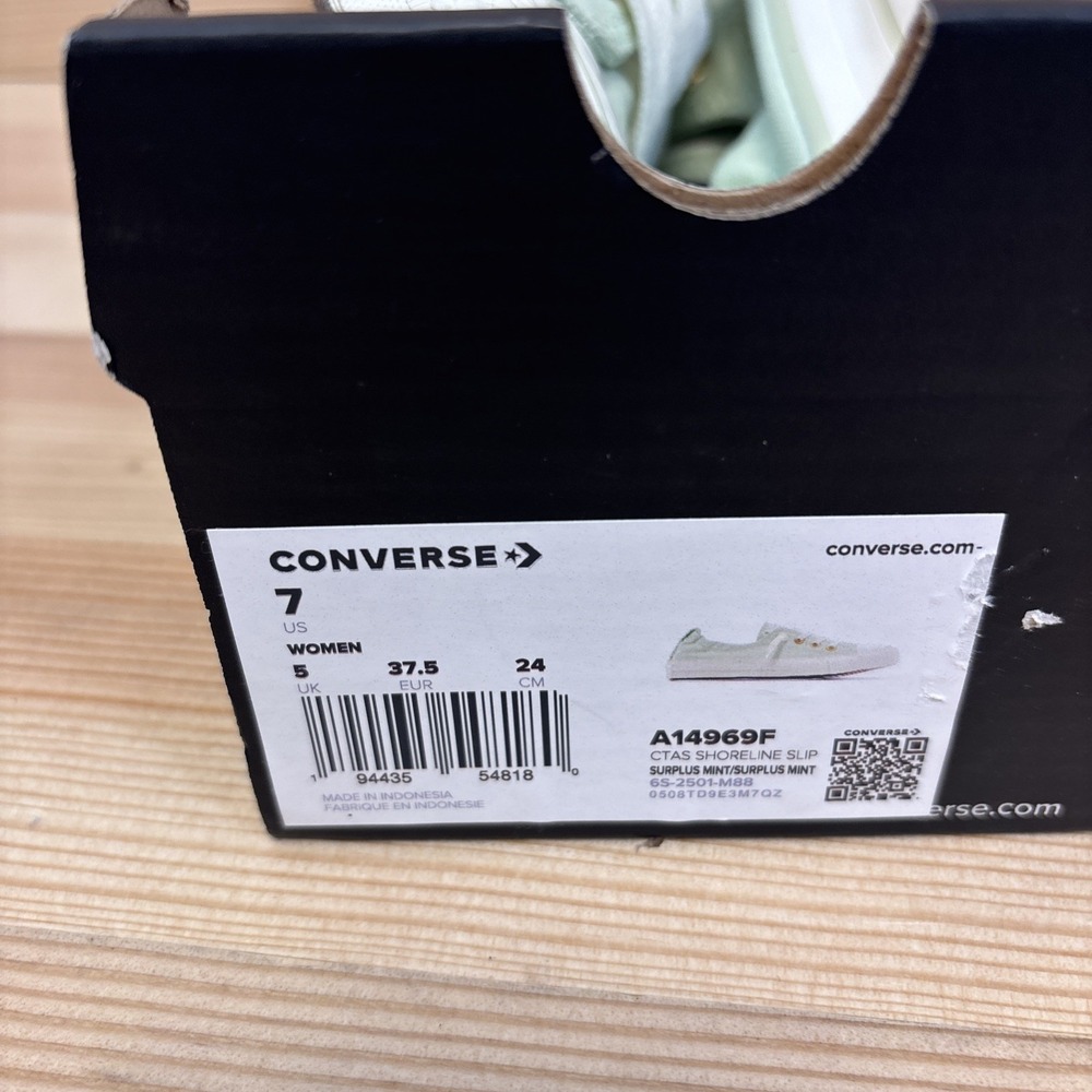 Converse Shoreline Slip On Shoes Womens Sz 7 Surplus Mint Sneakers A14969F - Picture 7 of 8